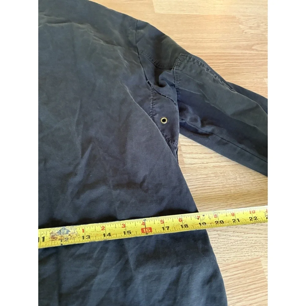 J Crew Mens Broken In Field Military Utility Coat Jacket Small Black Outdoors